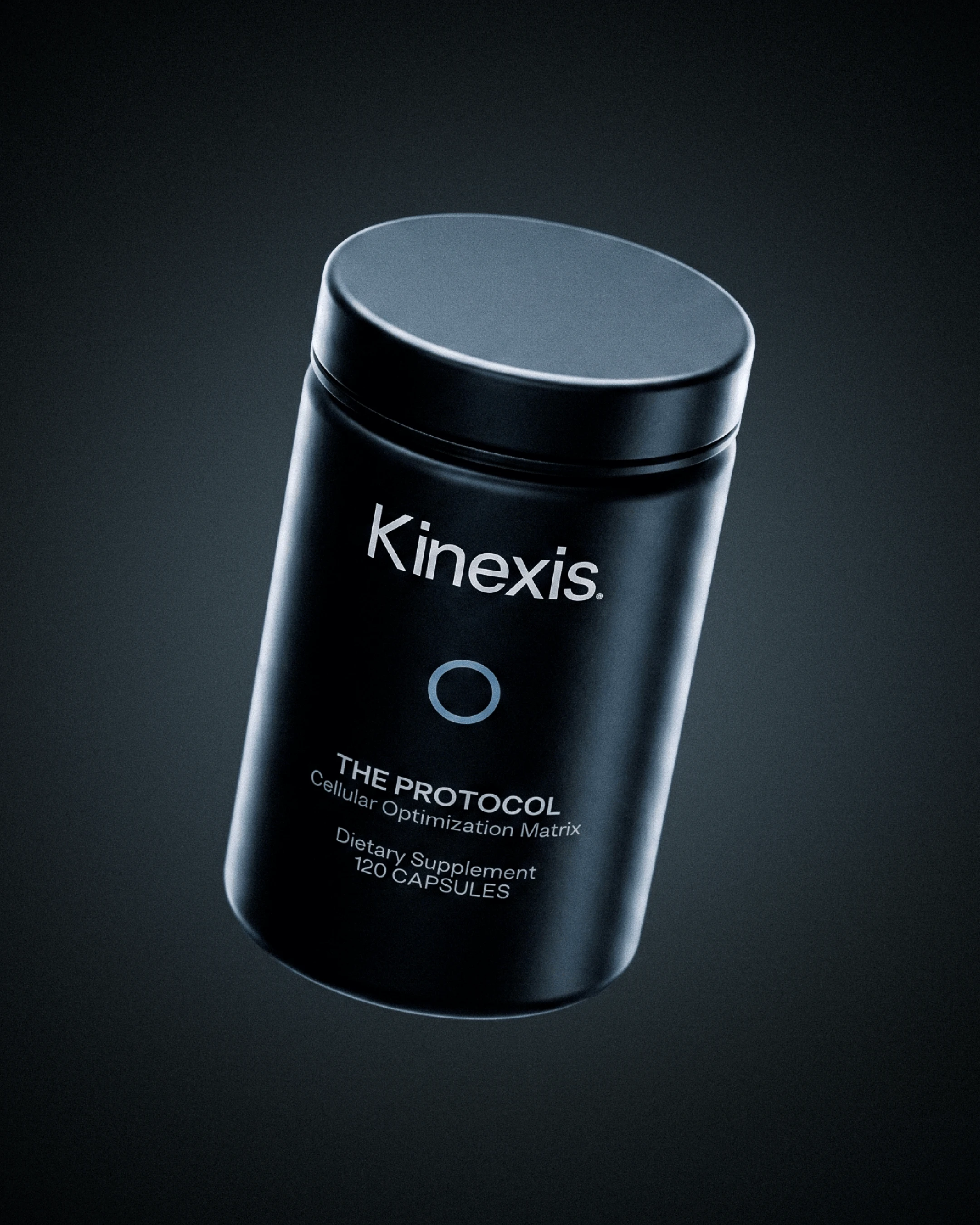 Kinexis — packaging de The Protocol en negro mate.